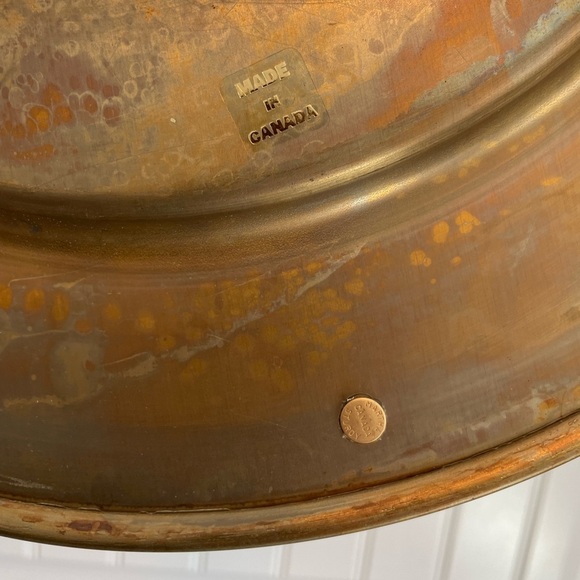 Martha Sturdy Spun brass Patina table charger or tray brass art decor designer - Picture 4 of 9